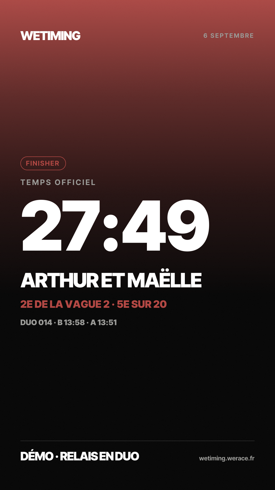 Ton résultat au format Story · aube
