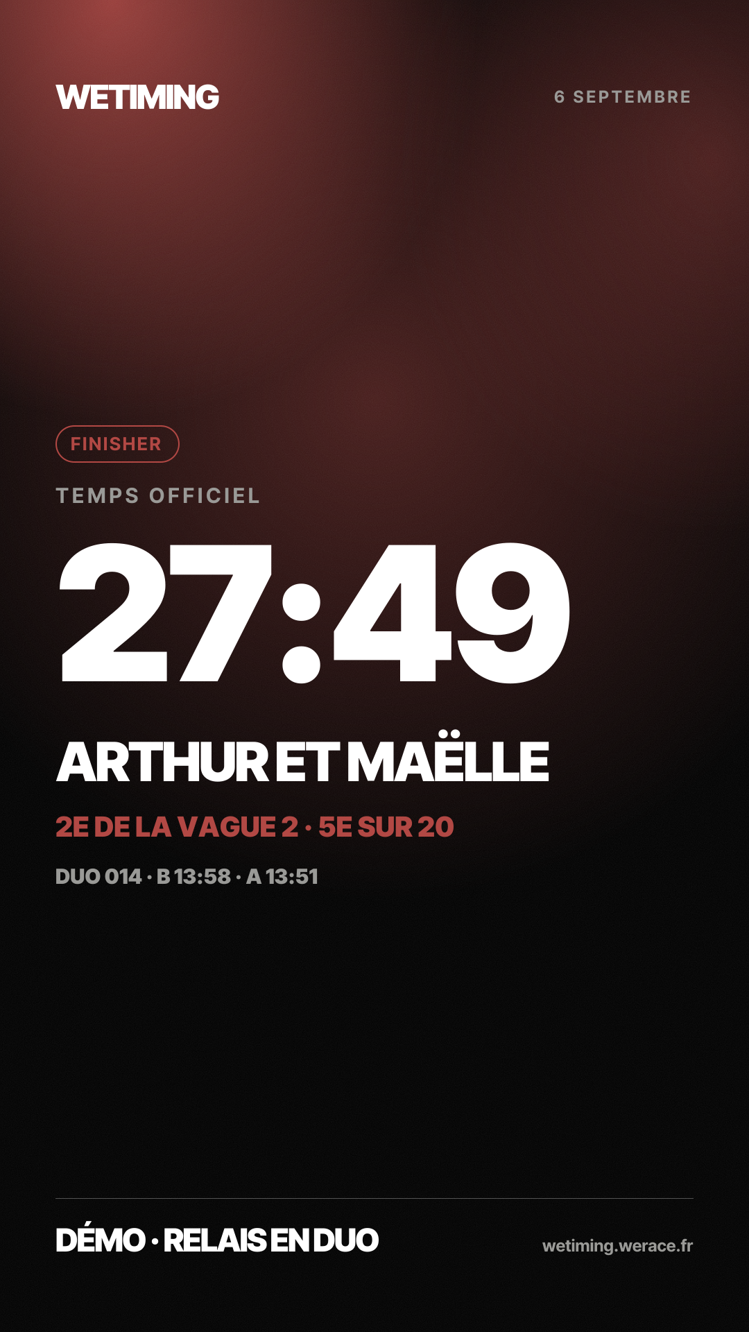 Ton résultat au format Story · nuée