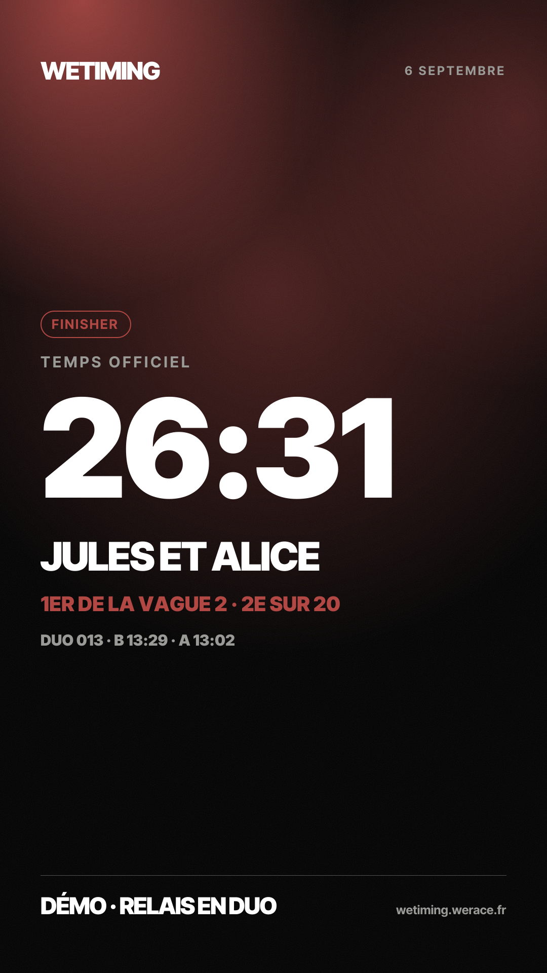 Ton résultat au format Story · nuée