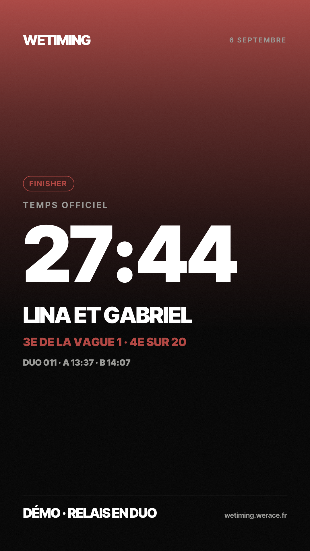 Ton résultat au format Story · aube