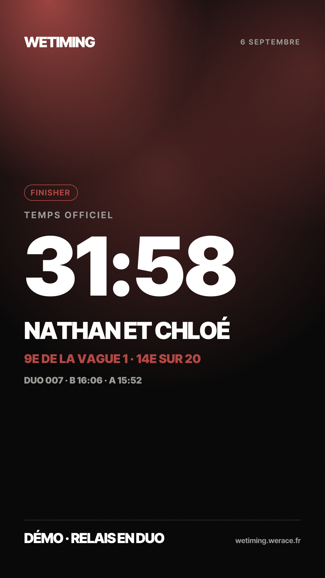 Ton résultat au format Story · nuée