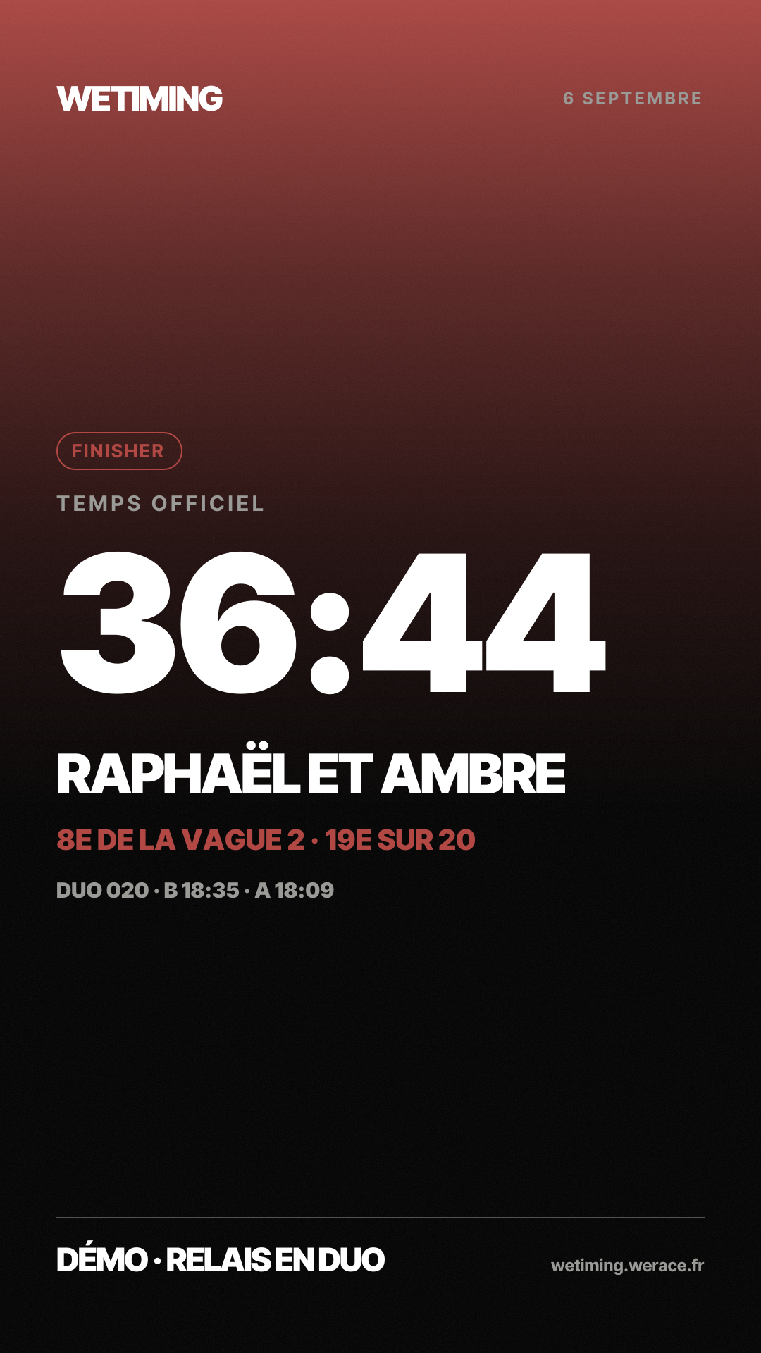 Ton résultat au format Story · aube