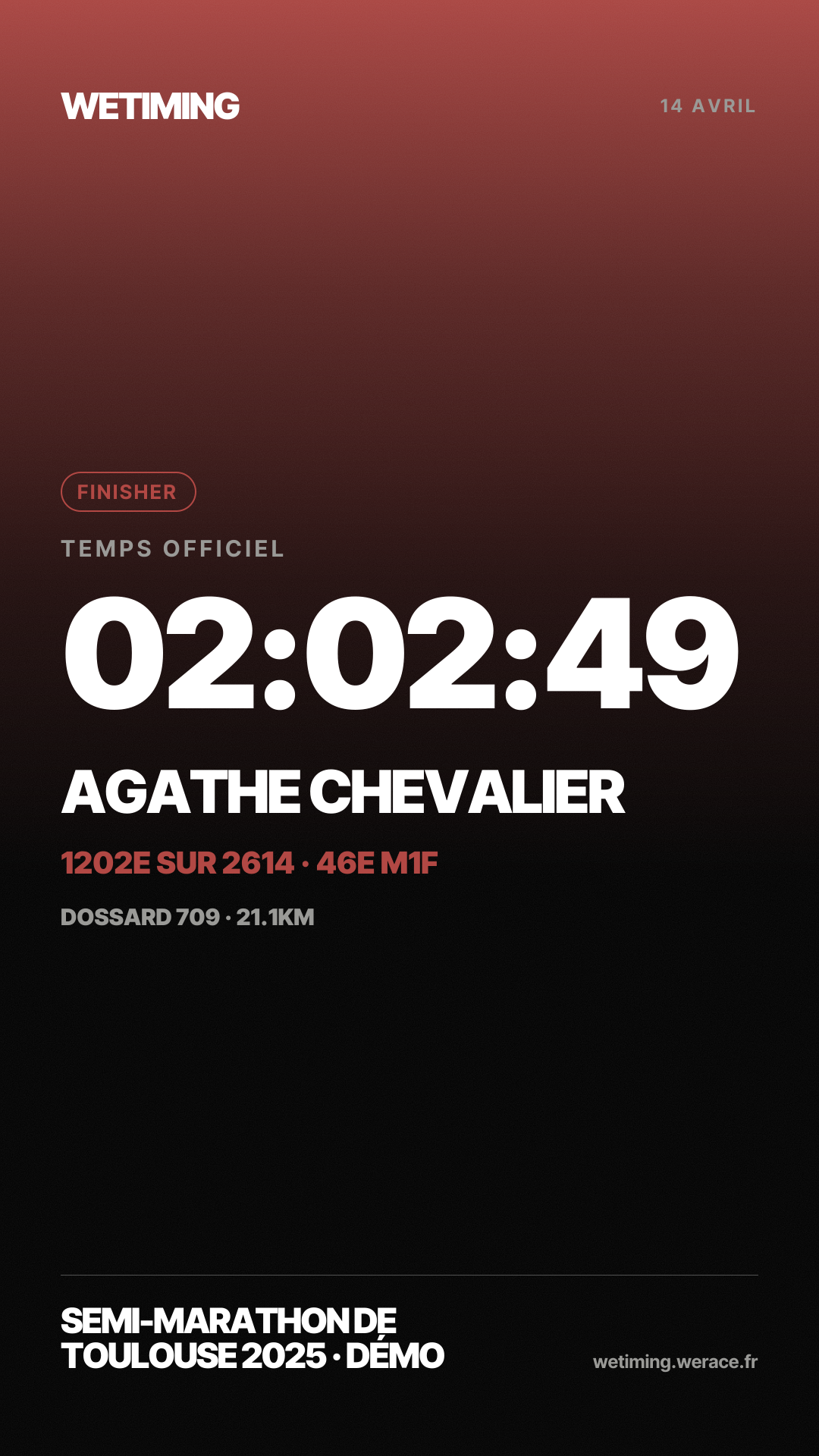 Ton résultat au format Story · aube
