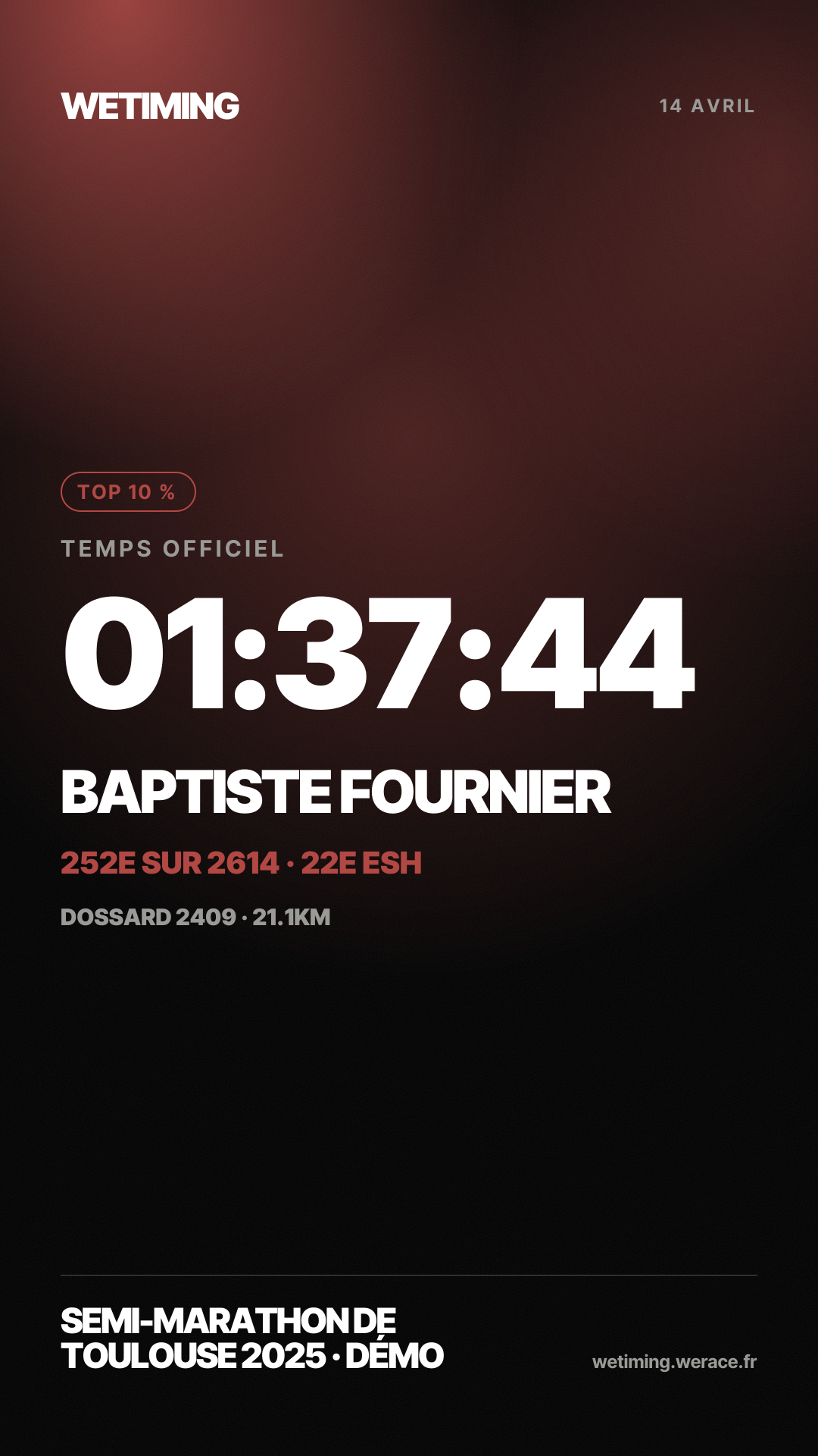 Ton résultat au format Story · nuée