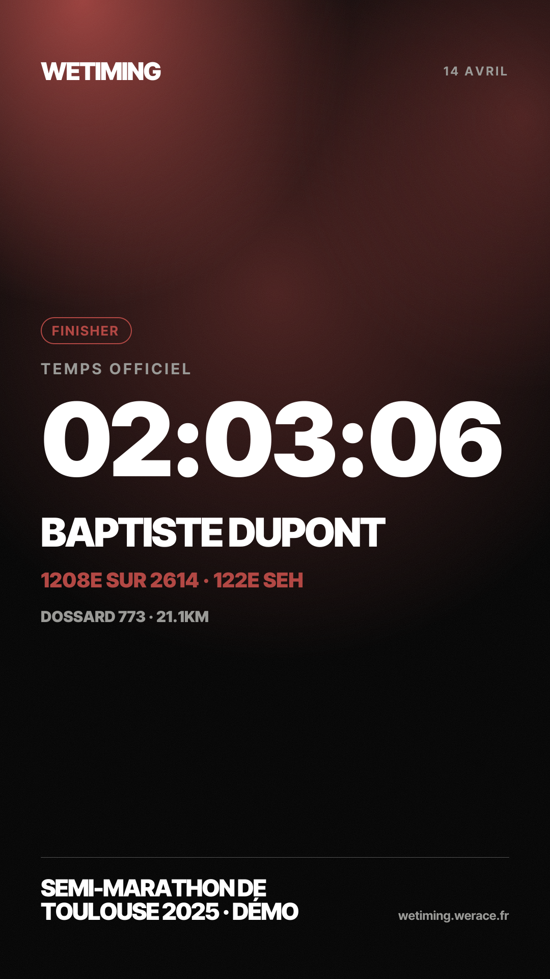 Ton résultat au format Story · nuée