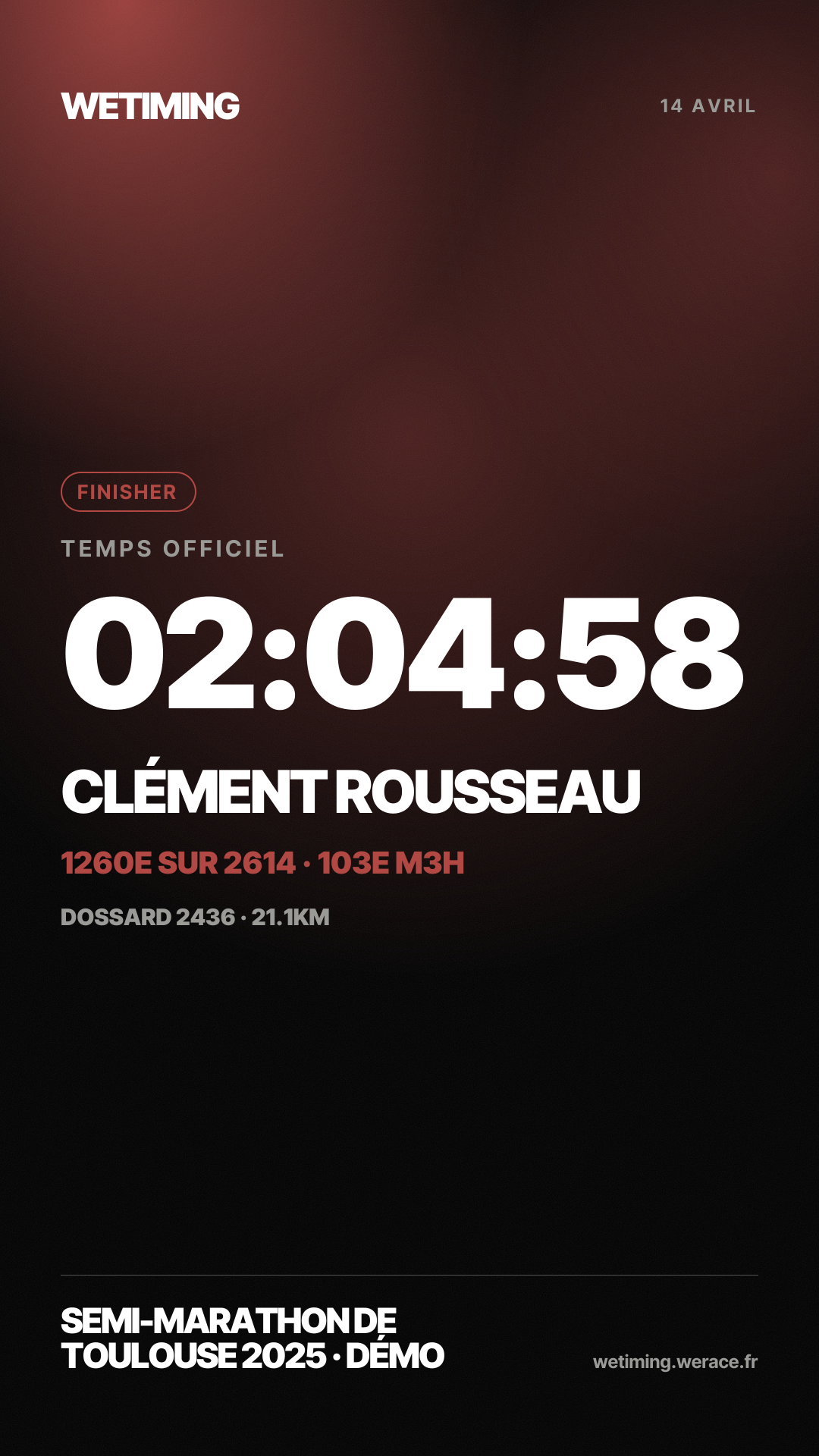 Ton résultat au format Story · nuée