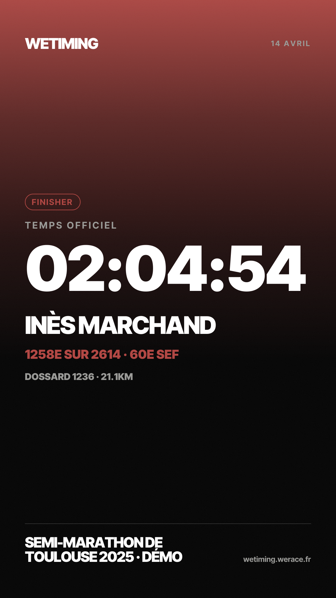 Ton résultat au format Story · aube