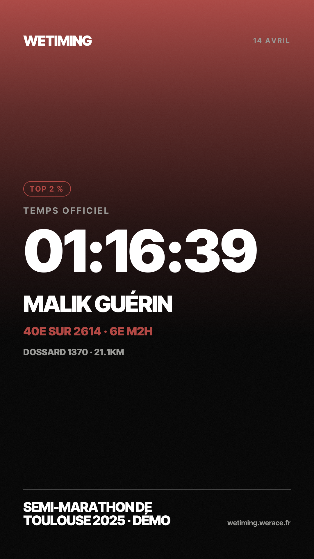 Ton résultat au format Story · aube