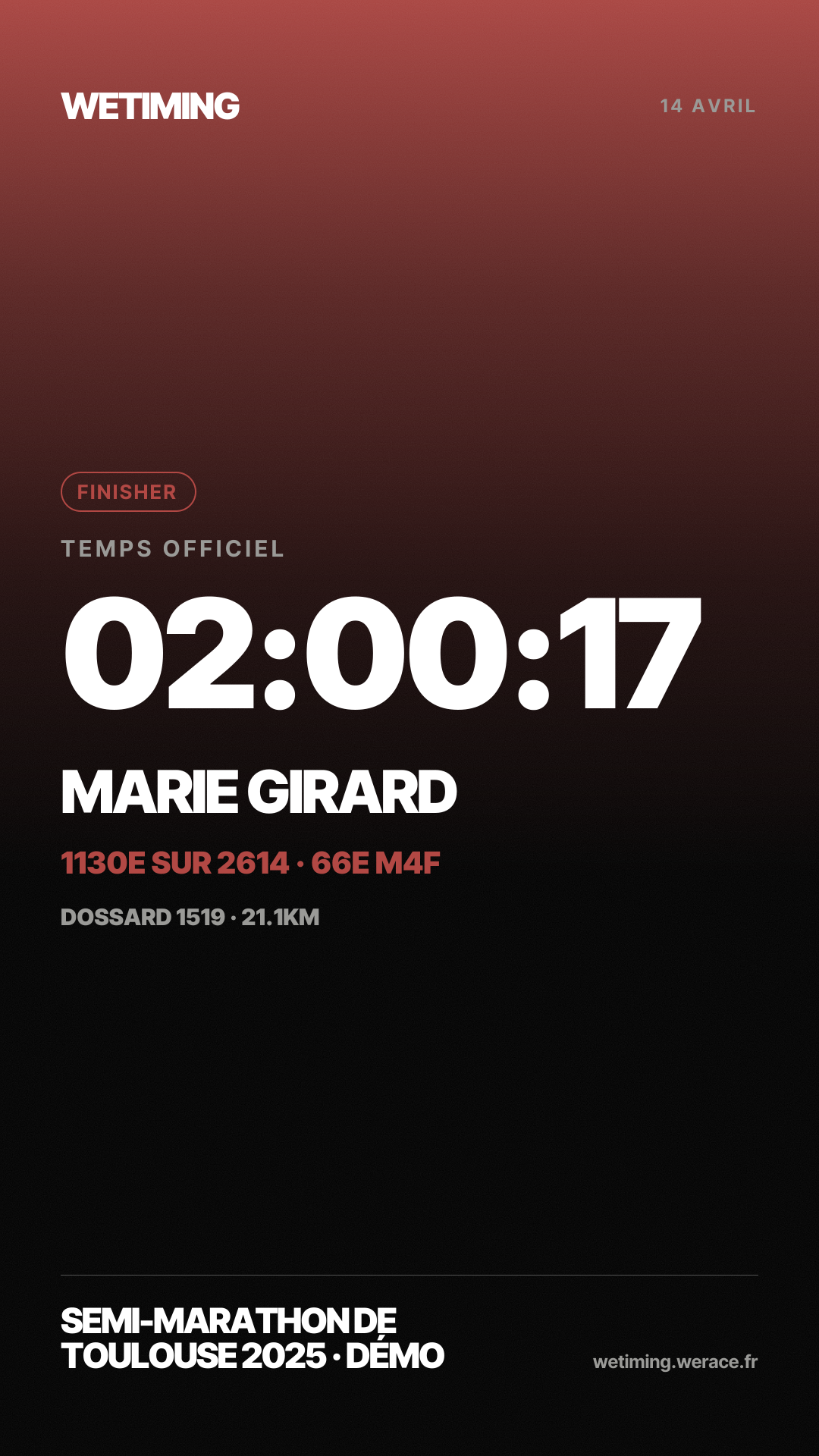Ton résultat au format Story · aube