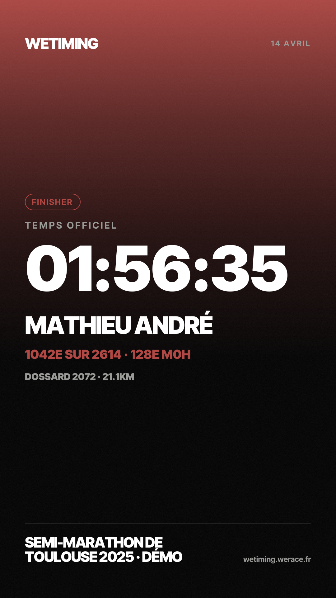 Ton résultat au format Story · aube