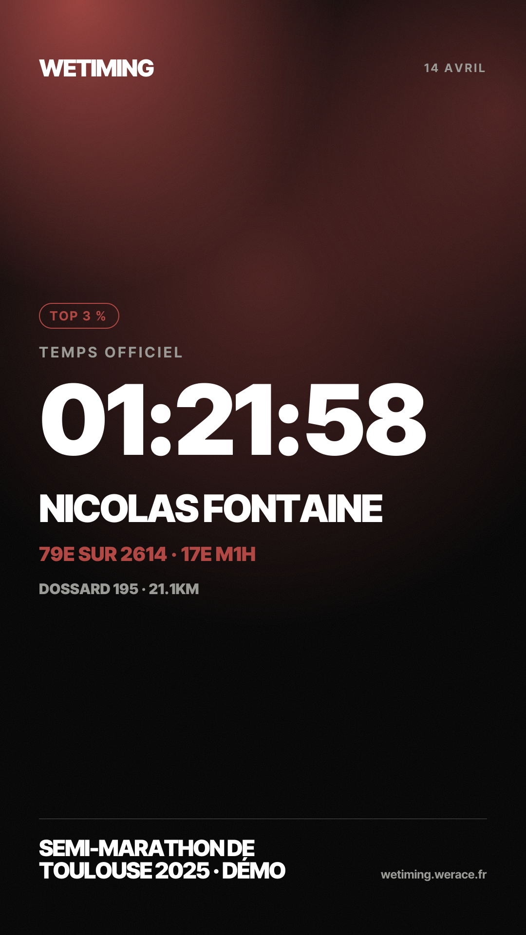 Ton résultat au format Story · nuée