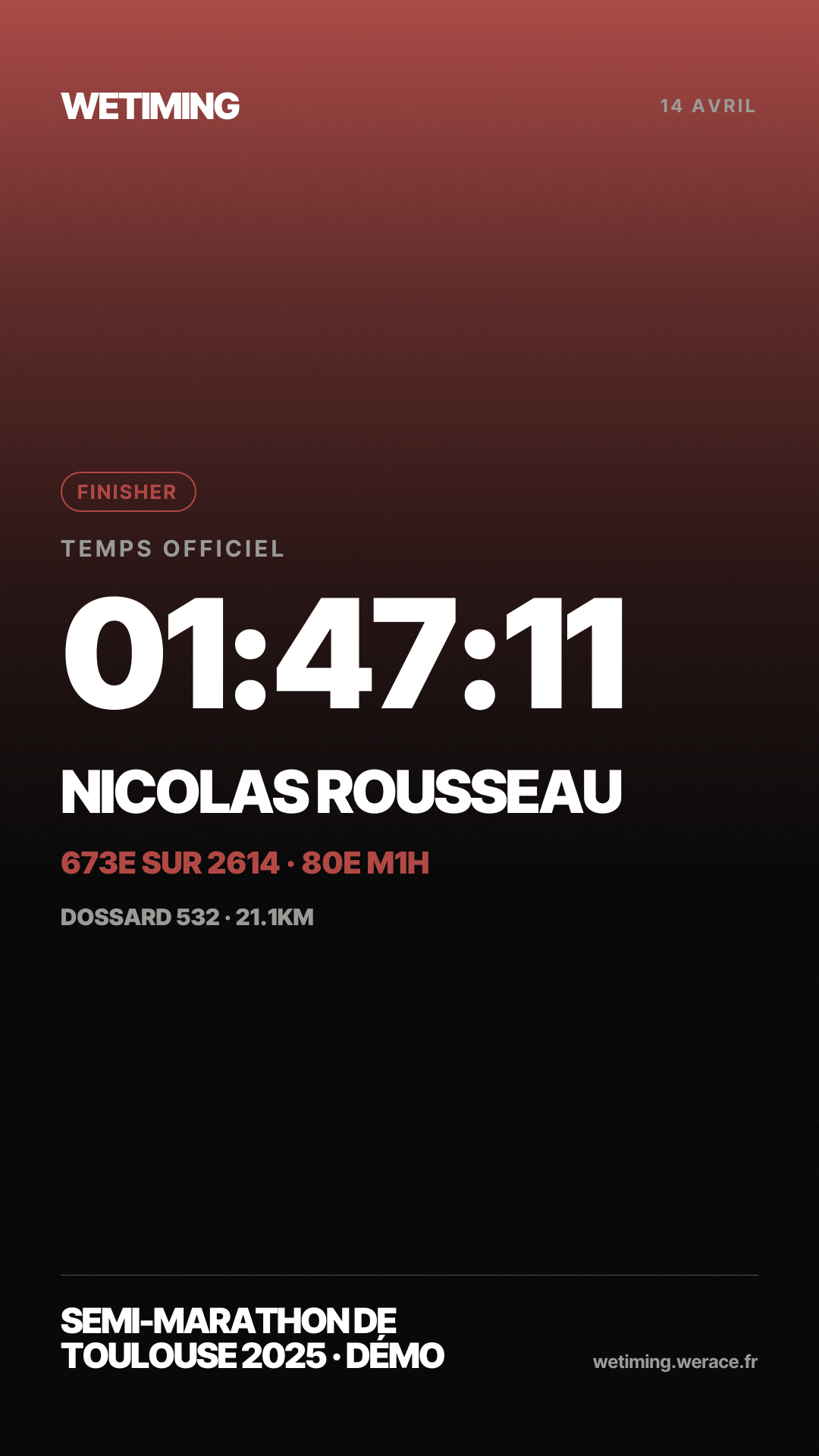 Ton résultat au format Story · aube