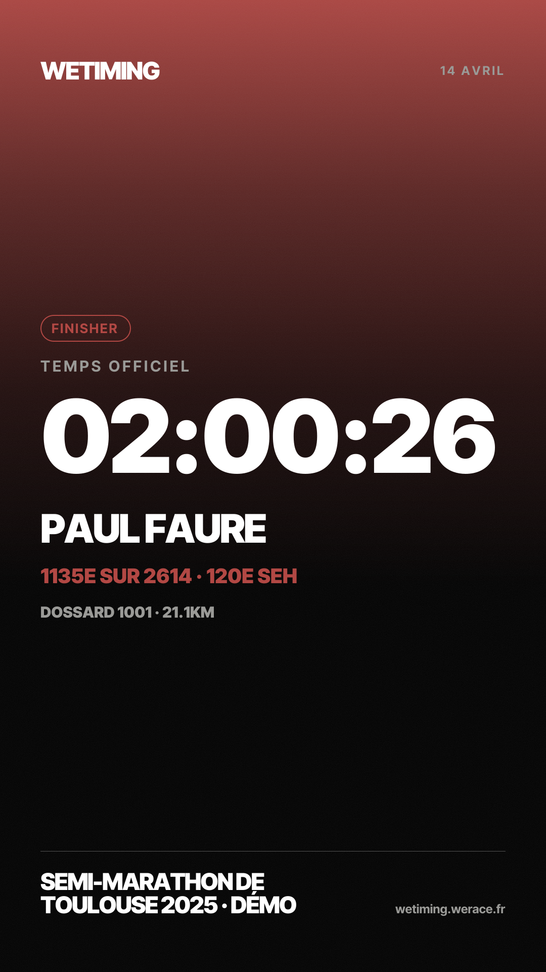 Ton résultat au format Story · aube