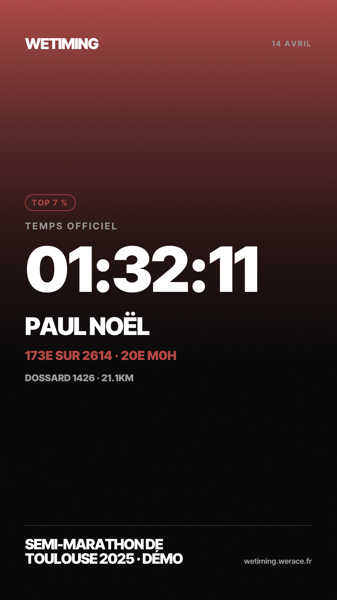 Ton résultat au format Story · aube