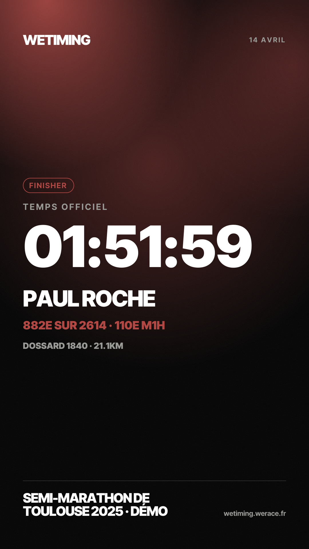 Ton résultat au format Story · nuée